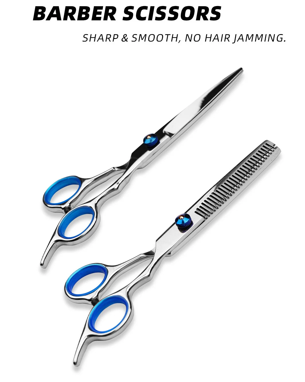 6.0'' Pet Grooming Safety Scissors Hair Cutting Curved Thinning Comb Shears Sets For Home Dogs Cats Salon