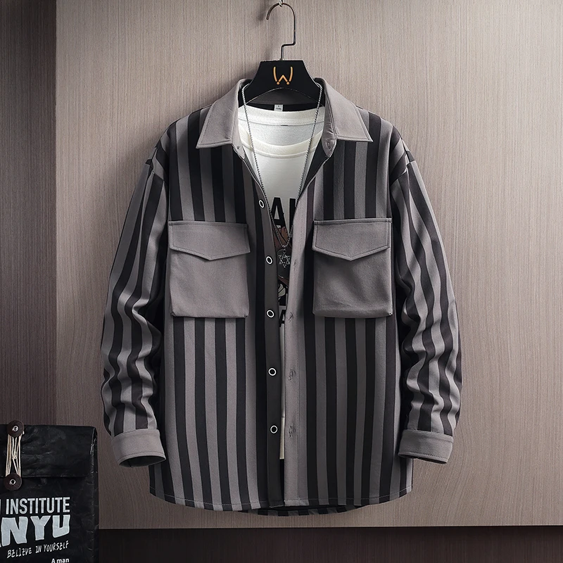 

Модная осенне-весенняя одежда 2023, зеленые, черные брендовые рубашки в стиле милитари для мужчин, повседневная блузка с длинными рукавами, большие размеры 5XL 6XL