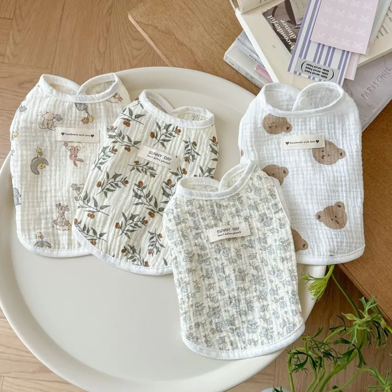 Pet Cat Clothes Spring and Summer Thin Breathable Anti-hair Loss Muppet Gold Gradient Kitten Sling Vest