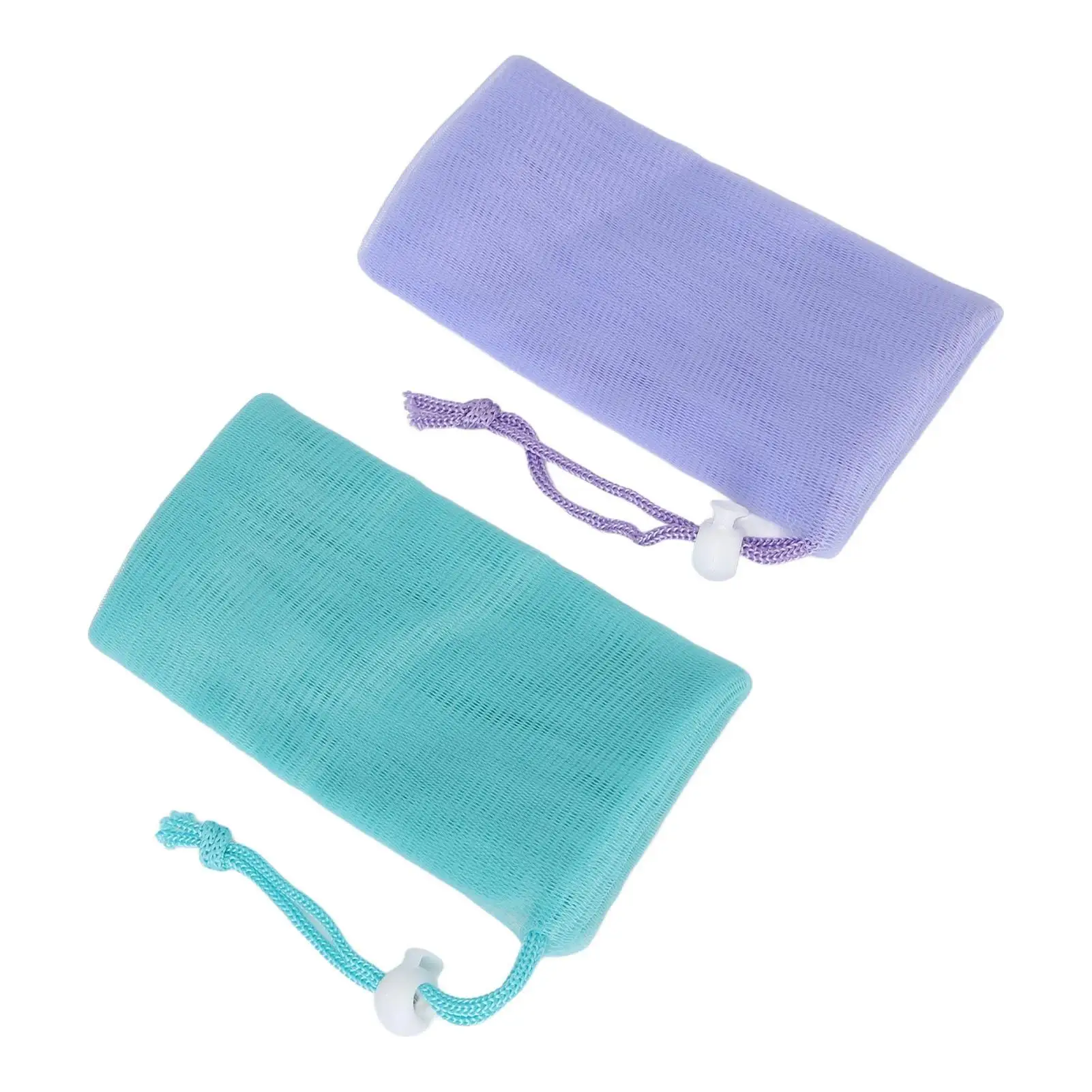 Quick-Dry Mesh Soap Pouch with Drawstring - Soft Foaming Net for body & Facial Cleaning