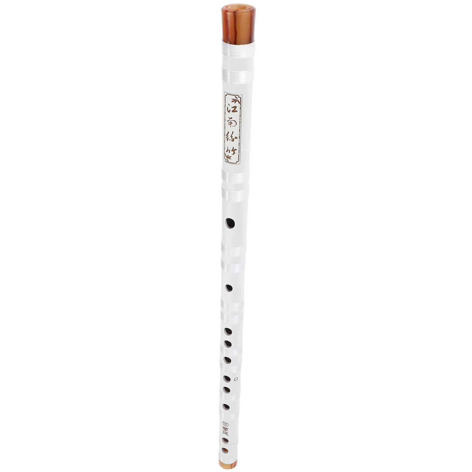 

Professional Bamboo Flute White for Beginners Students Adults Closed Hole Six-Hole Musical Instrument for School Band