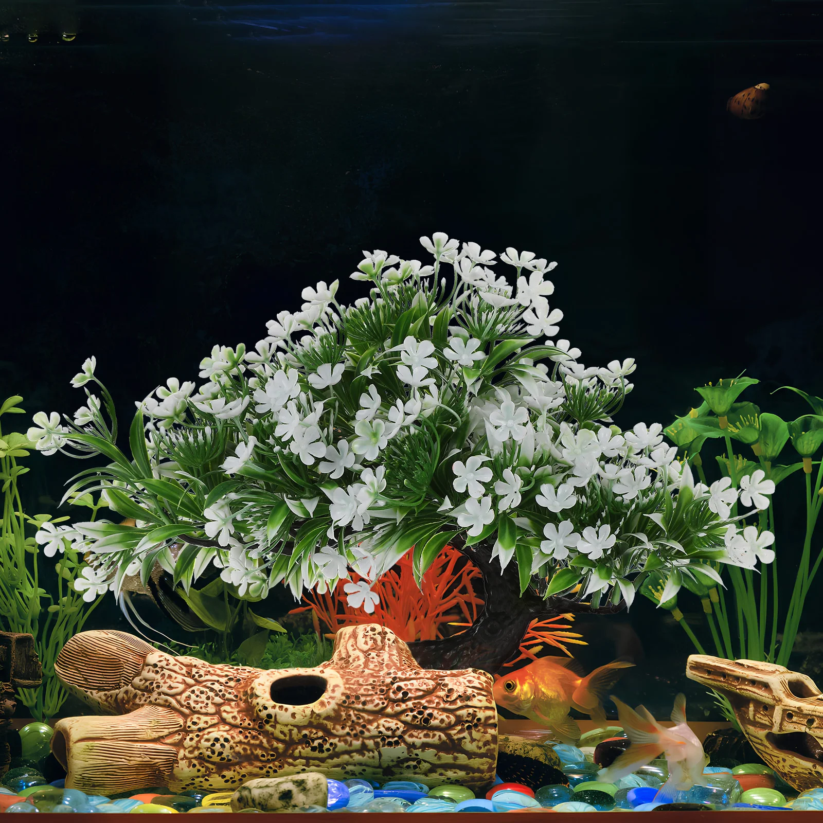 Simulated Tree Fish Tank Decoration Aquarium Plants Artificial Fake Decorations Plastic Figurines