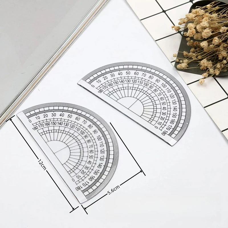 Conjunto de desenho triângulo ângulo reto isósceles triângulo sólido semi-círculo oco régua transferidora semi-círculo