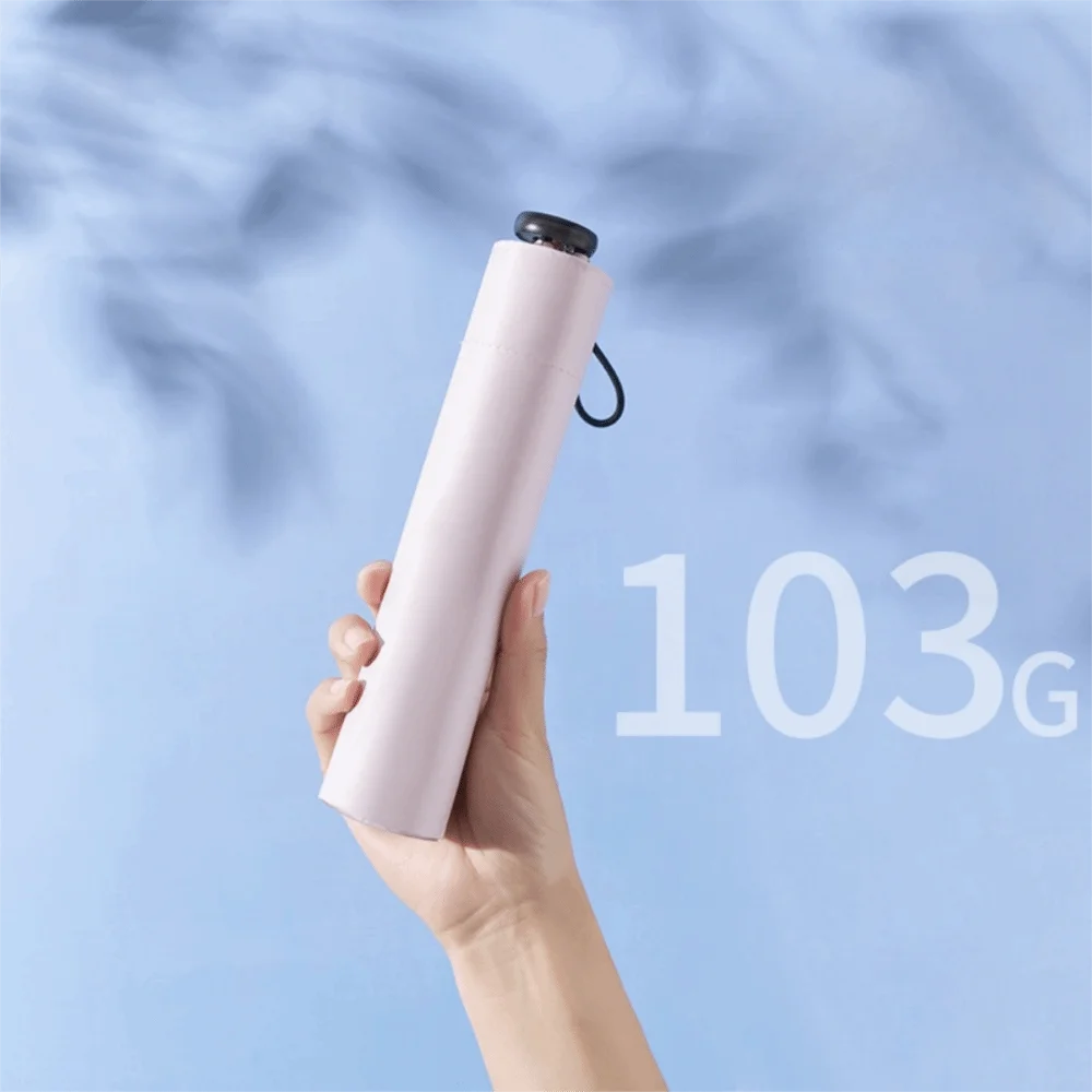 Foldable Manual Sun Umbrella Sun Protection UV Protection Dual-Purpose Umbrella Ultra-Light 6-Bone Frame Pencil Umbrella