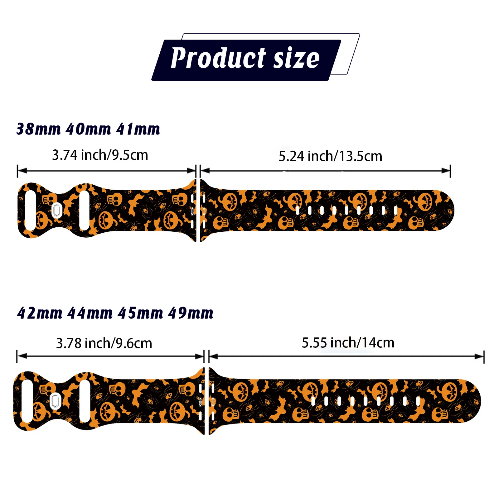 Ghost Halloween for Apple Watch 10 9 8 7 Silicone Band Replacable Bracelet for iWatch 46mm 42mm 41mm 40mm Watchband