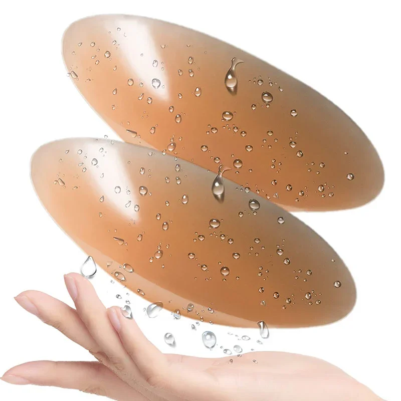1Pair Reusable Invisible Adhesive Bras Seamless Washable Silicone Nipple Cover Breathable Chest Pad Women Underwear
