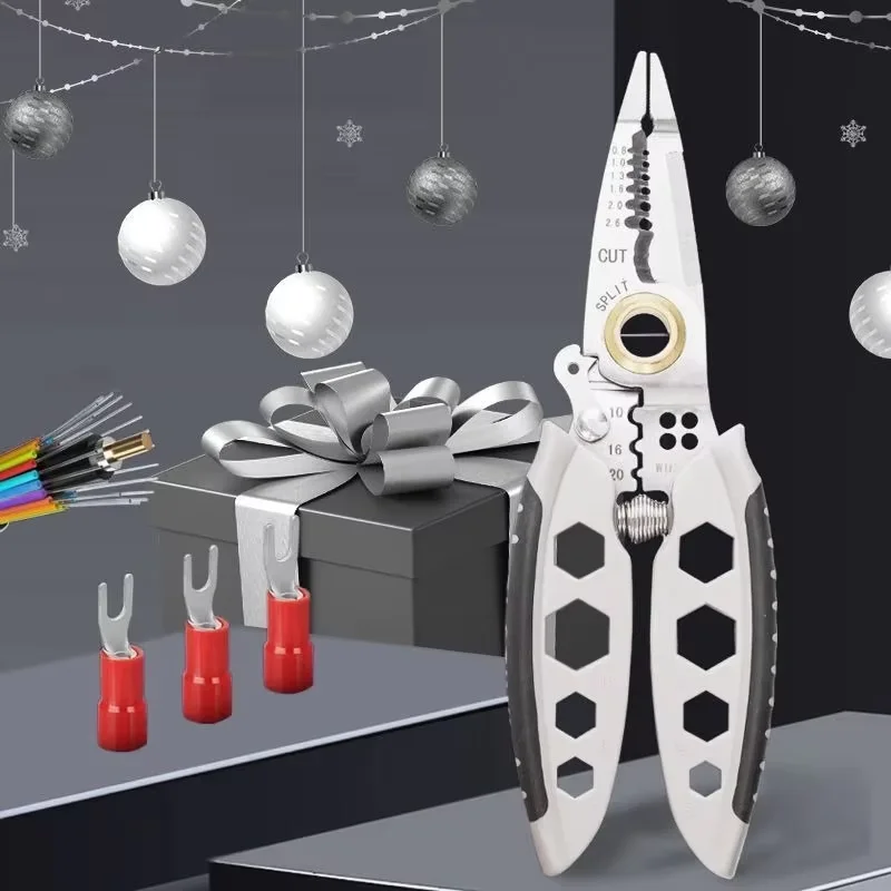 Wire Stripping Pliers Multifunctional Electrician Special Tools For Wire Cutting Pulling Pressing Winding Screwing Tools