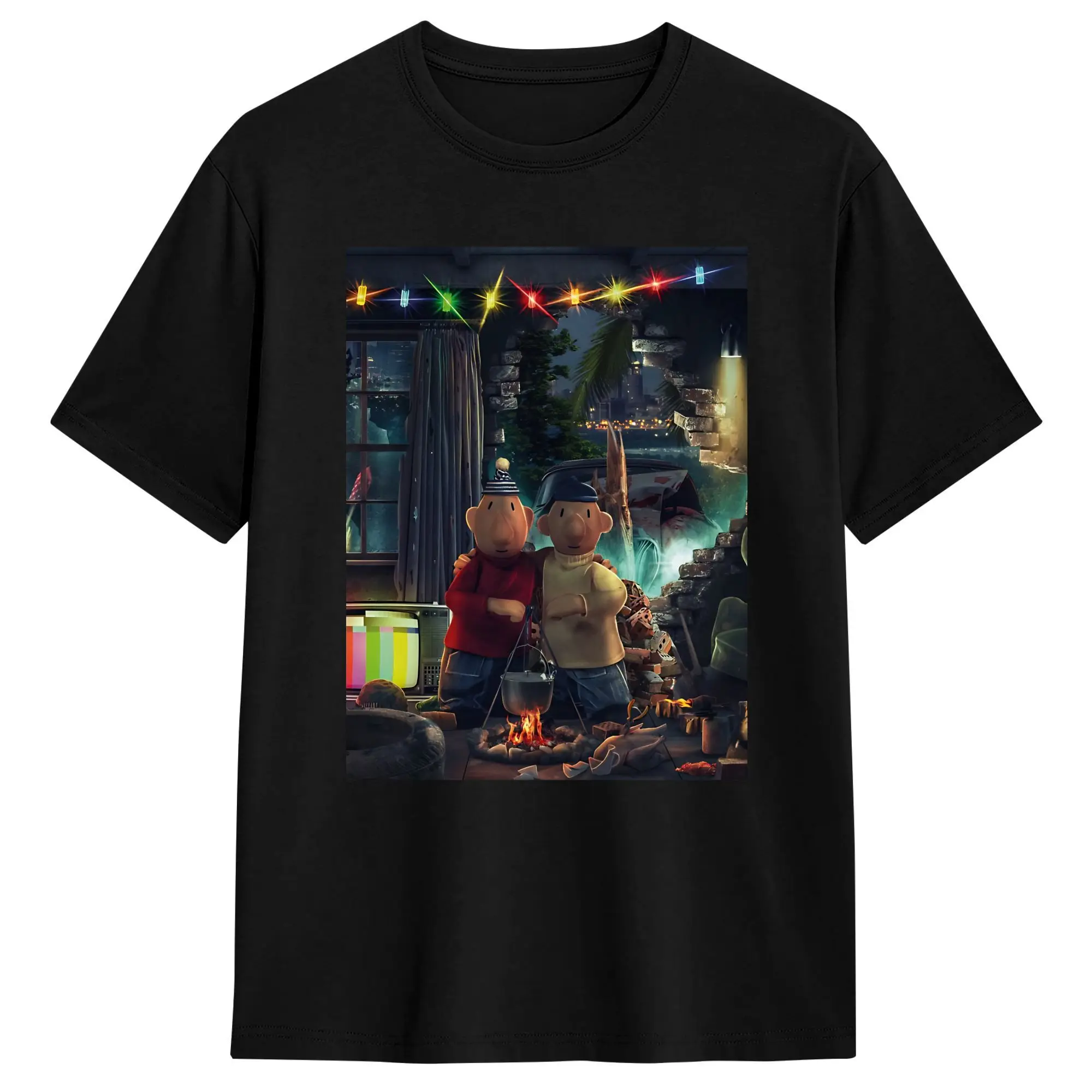 Harajuku T-Shirt Summer Pat and Mat Novelty T-Shirts  100 Cotton Tee Shirt for Men Y2K Fun Design Short Sleeve Clothing
