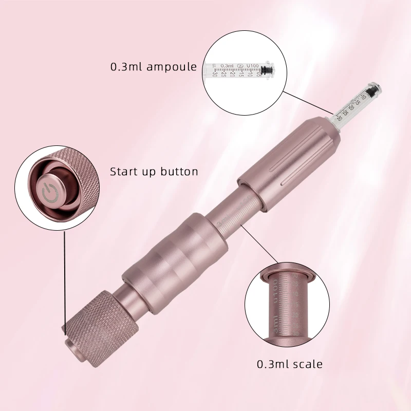 Cuidados com a pele lesen sem agulha de alta pressão 0.3ml ampola cabeça seringa caneta hialuron para lábio plumping cuidados faciais mesoterapia