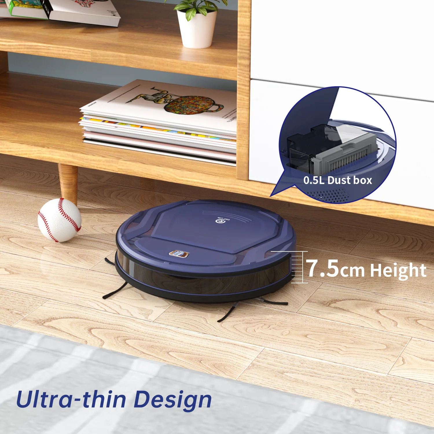 Aspiradora robot Lefant M210 Pro+, succión potente de 4000 Pa, 200 minutos de autonomía, autorecarga automática, control por Wi-Fi/App/Alexa