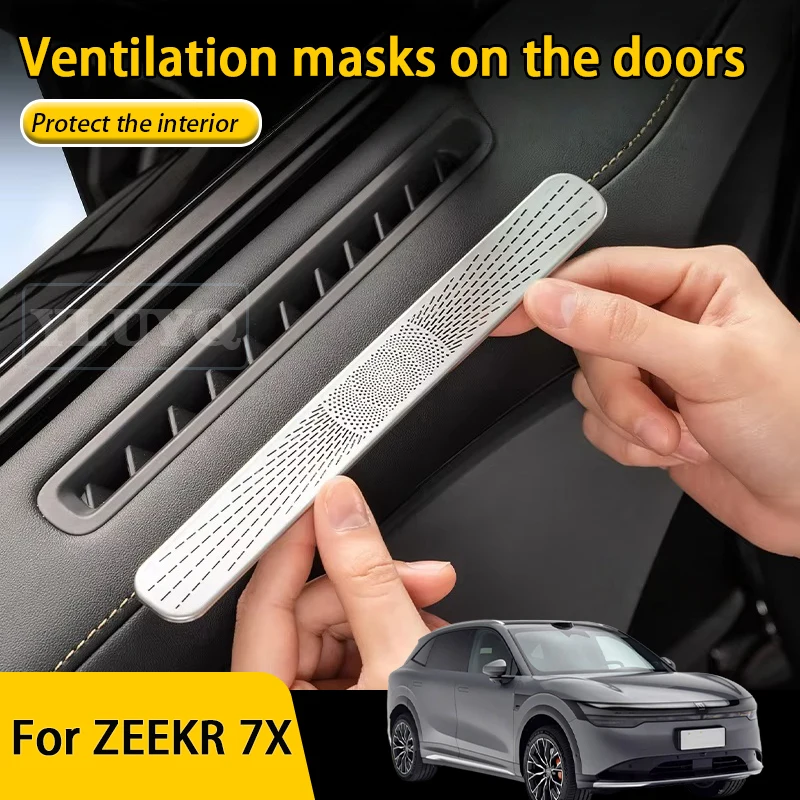 

For ZEEKR 7X Car Door Air Vent Cover Metal Trim Air Conditioning Dustproof Car Interior Accessories