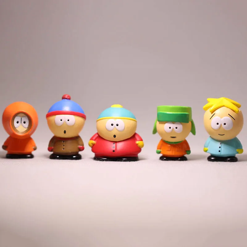 5Pcs/Set Anime Figure Eric Cartman Stanley Marsh Kyle Kenny Animation Park Action Figures Toys Dolls Gifts for Kids