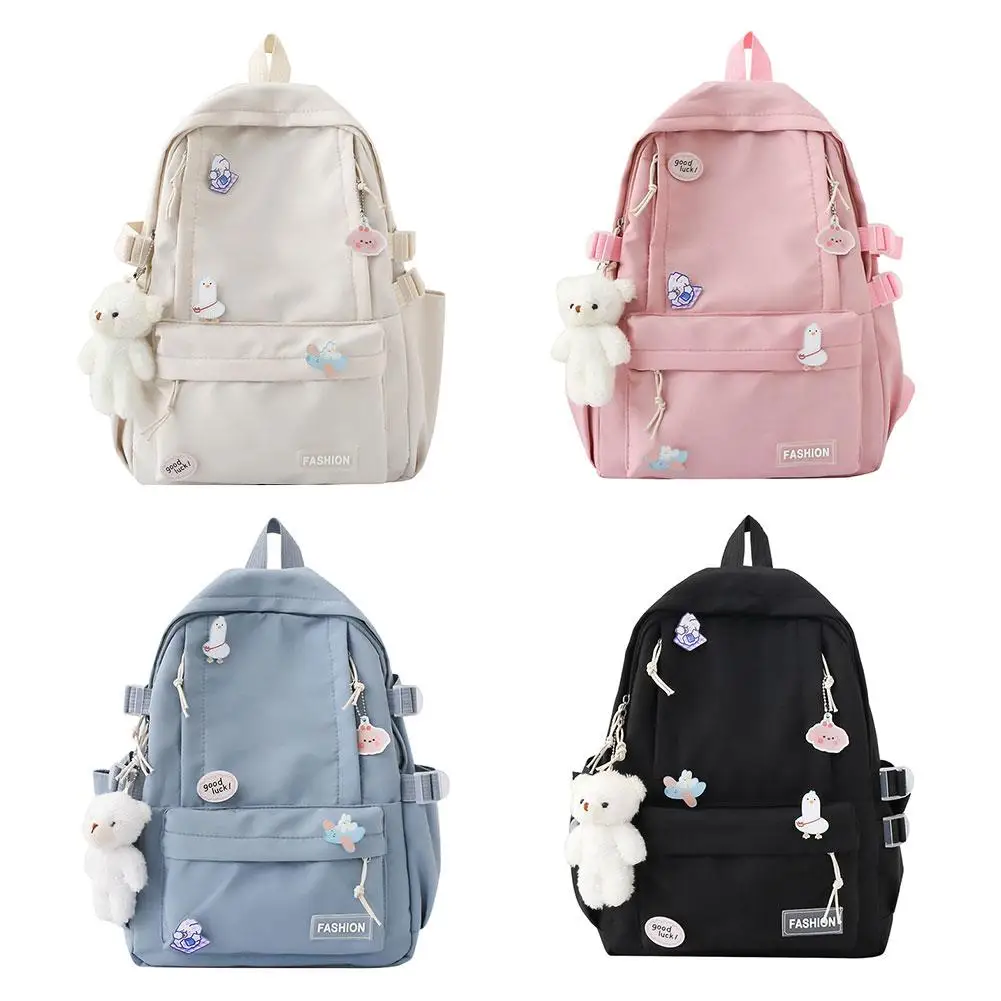 Mochila leve para meninas, grande capacidade, mochila casual doce, escola primária de viagem, moda secundária, garanhão coreano, V5J3