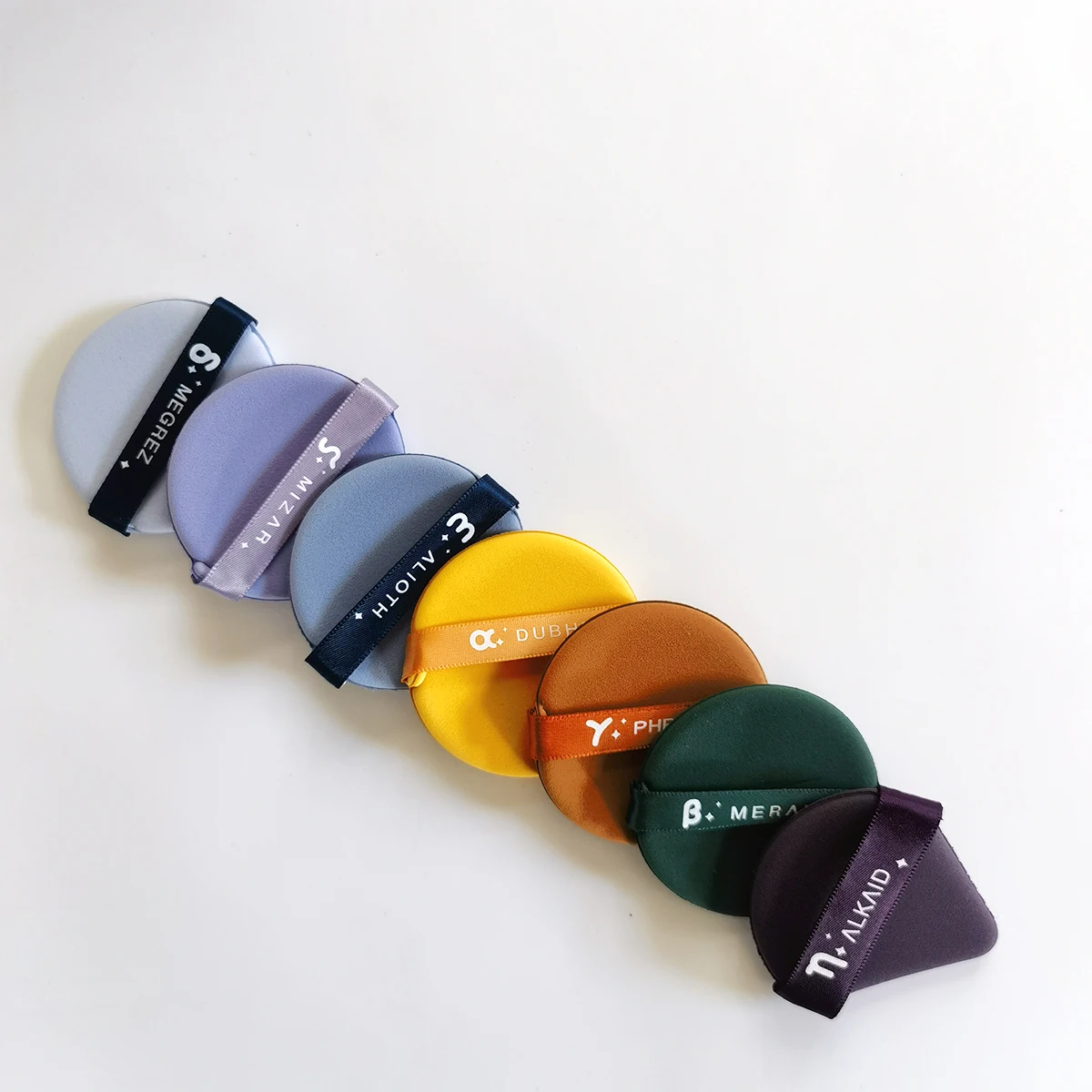 10 pçs maquiagem puff ferramentas de maquiagem accessorie conjunto de sopro de maquiagem uso seco adequado para fundação pó puffs não comer pó laranja