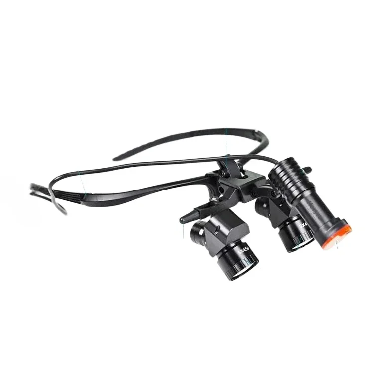 4X 5X 6X Dentals Surgerys Headlight 48 Angle Loupes with 5W LED Binocular Magnifier 300-600mm Interpupillary Distance Adjustable