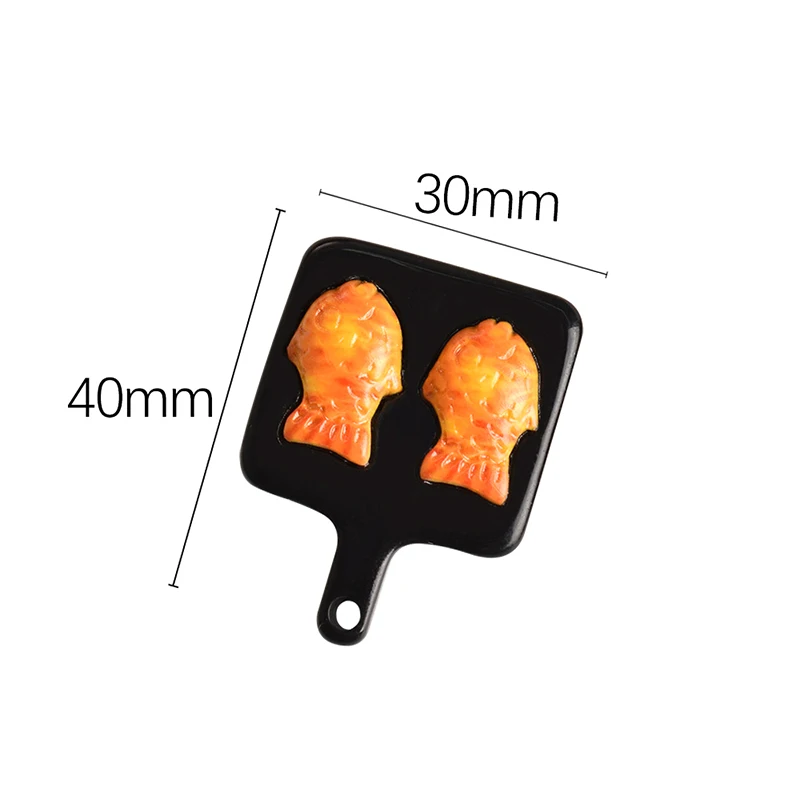1 ensemble maison de poupée Mini Taiyaki moule plaque de cuisson articles miniatures braisé vivaneau moule nourriture maison de poupée accessoires de cuisine jouets