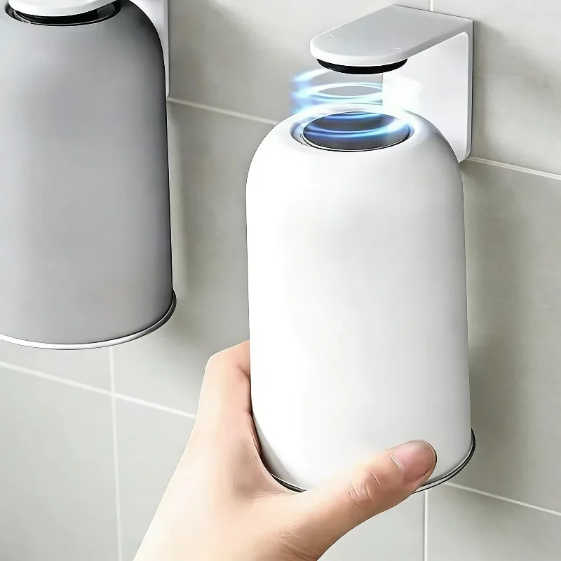 Stainless Steel Magnetic Mouthwash Cup Brushing Cup Wall-mounted Non-perforated Household Water Cup with Large Capacity