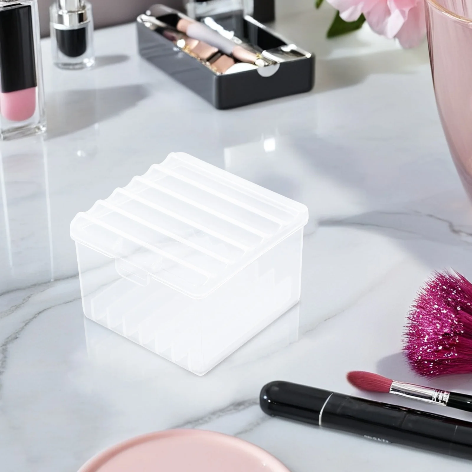 2 قطعة كوب معدات فن الأظافر البلاستيكية تصميم بسيط للفرش ومزيل طلاء الأظافر للاستخدام على المدى الطويل كوب تنظيف فرشاة الأظافر