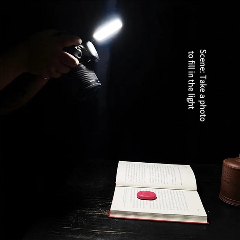 ABKI-LENVEE 49 LED 5 ワットミニ LED ビデオライト写真撮影 6500K フィルインランプ調光可能なホットシューマウントアダプターユニバーサルカメラ用