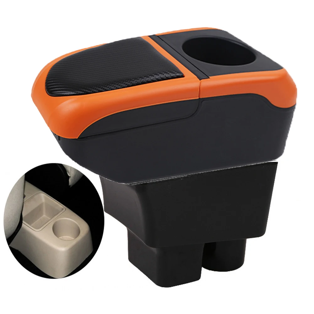 

For Skoda Fabia Roomster Armrest Box Arm Elbow Rest Center Console Storage Case with Cup Holder USB Port