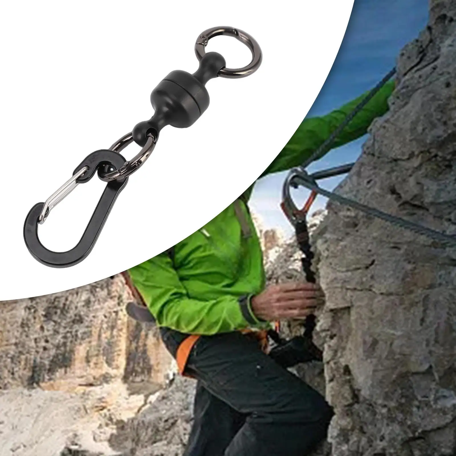 Fishing Magnetic Buckle Durable Quick Release Clips Keychain Hook Buckle Carabiner for Hiking Camping Lanyard Clip Hunting