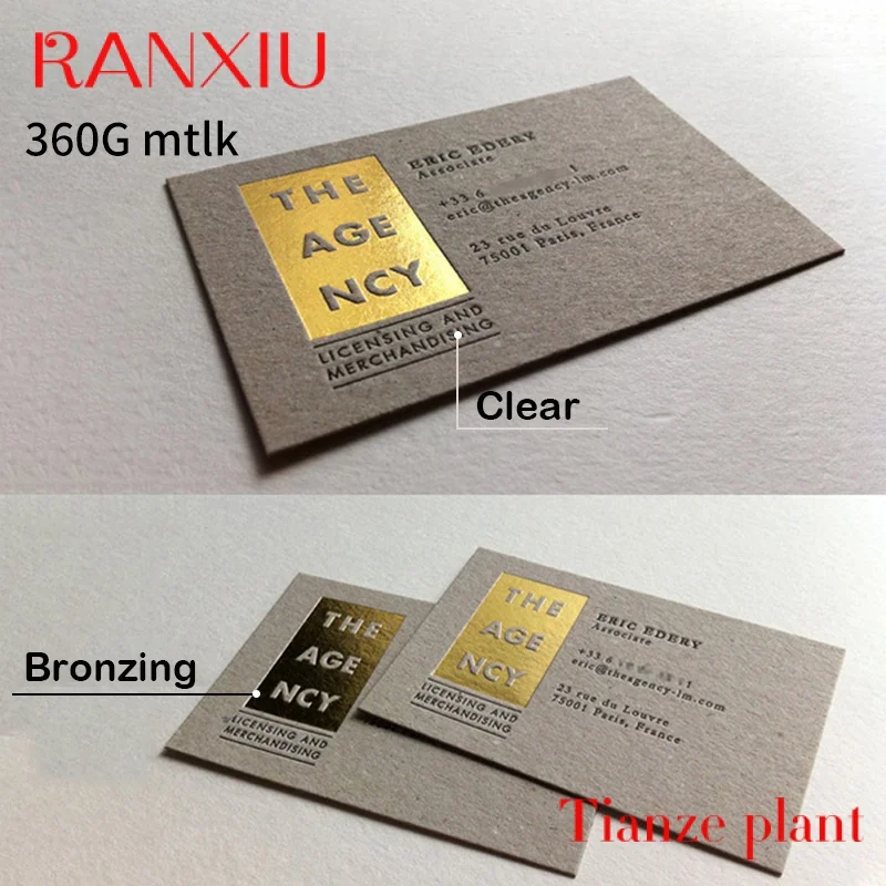 Custom Custom Printing Art Business Kraft Special Paper Business Card Embossed Color Printing