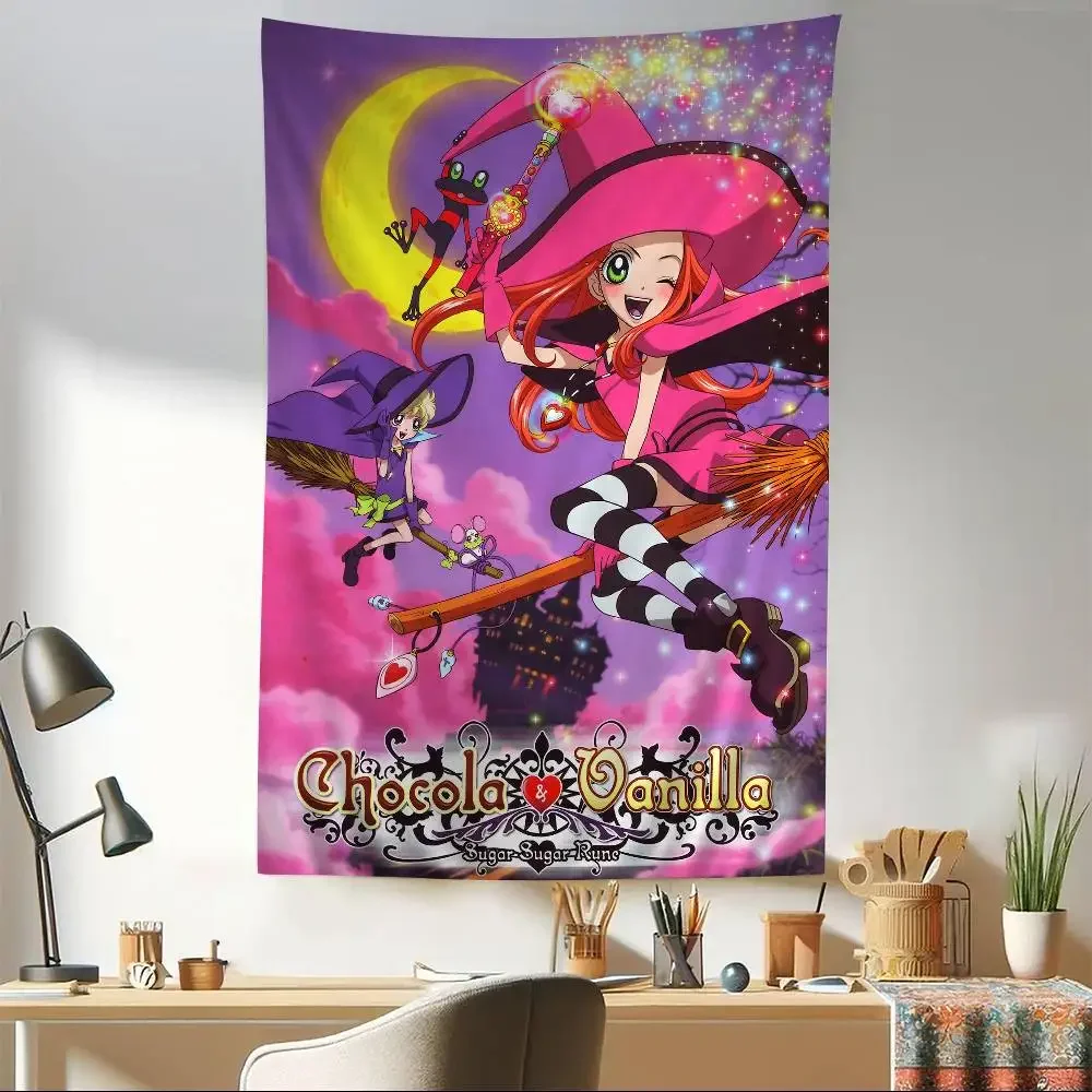 S-Sugar Sugar R-Rune Printed Large Wall Tapestry Art Science Fiction Room Home Decor Decor Blanket