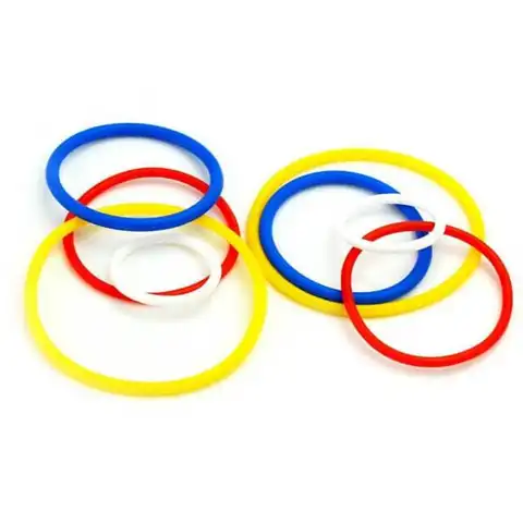 10pcs 2x2 3x3 4x4 5x5 Rubber Band Belt Elastic Cross Section Round Pulley Compatible 85543 85544 85545 85546 for Lego Technic