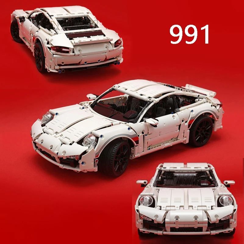 

1695PCS Technical Creative Export MOC 991 Carrera Sports Cars Building Blocks Sets Modified Version Bricks DIY City Speed Toys