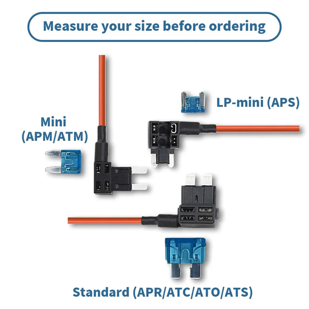 9er-Pack 12V Add-a-Circuit-Sicherungshalter, Flachsicherungshalter 15 Ampere Mini Standard Low-Profile Mini ATO Flachsicherung – Detail 6