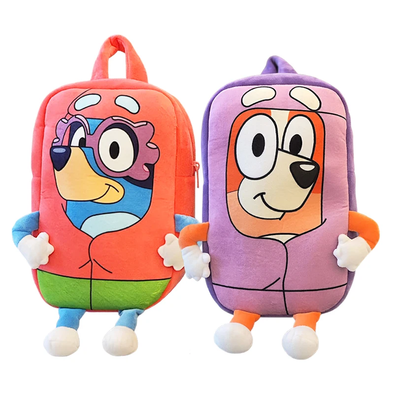 Bluey Bingo Muffin Dog Cartoon Plush Bag Anime Figure Models Cute Mini Backpack School Bag Shoulder Bag Gift For Children