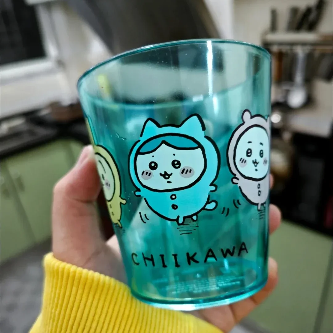 2024 MINISO Cartoon ちいかわ ハチワレ  Acrylic Plastic Cup Cola Cup Heat-Resistant Milk Juice Cup Girls Creative Gifts