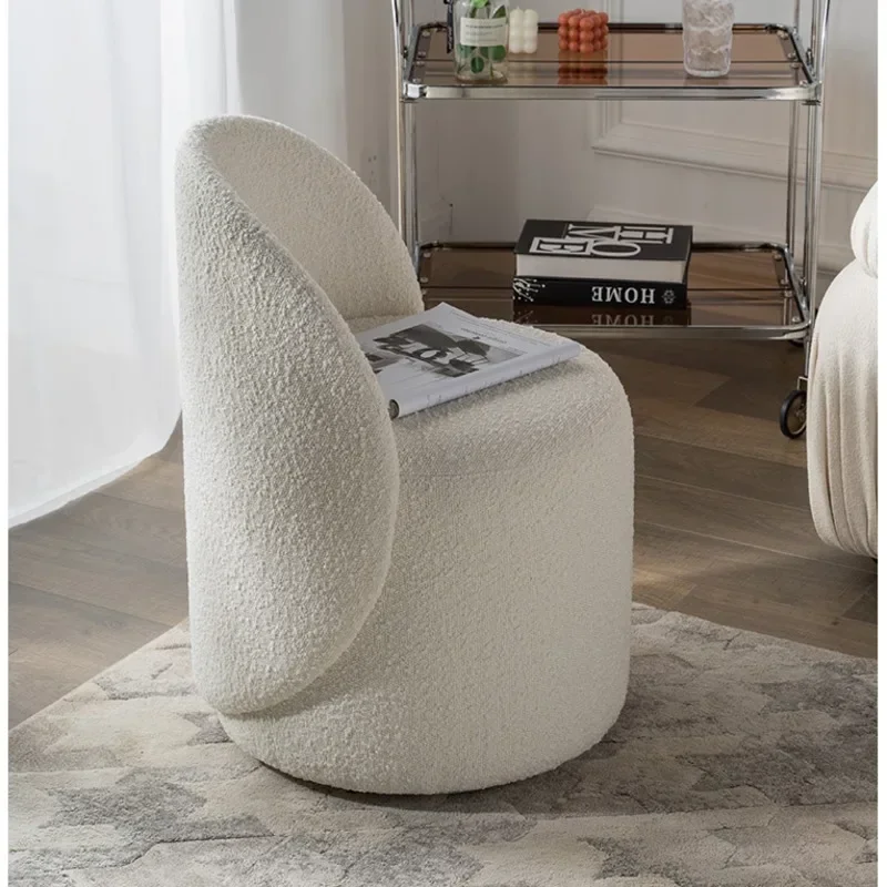 Bedroom Vanity Stool Professional Dressing Chair Minimalist Makeup Seat French Style Backrest Chair Elegant Home Furniture