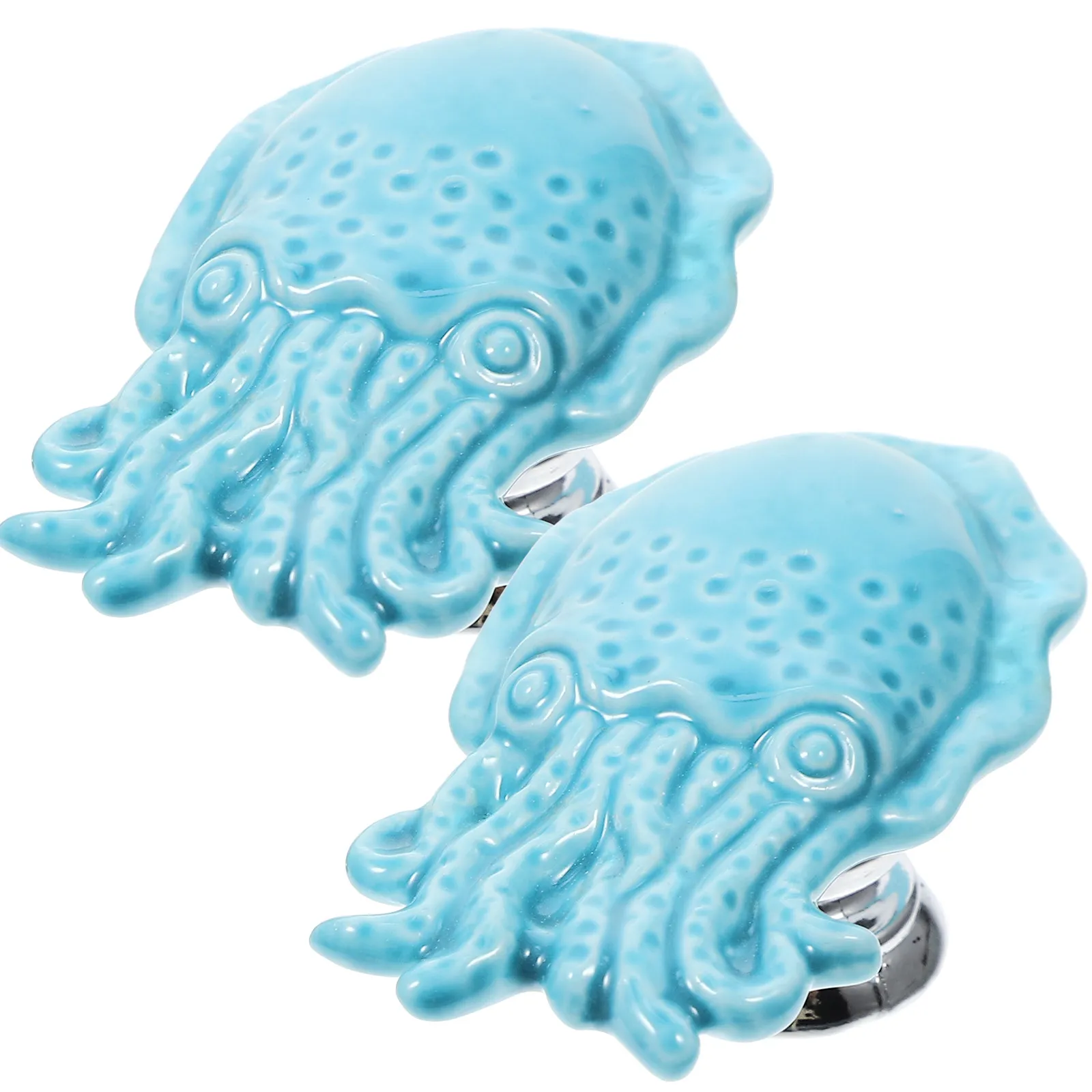 2Pcs Unique Cartoon Ceramic Cabinet Knobs Dresser Drawer Pull Handles for Home Interior Modern Kitchen Bathroom Furniture Decor
