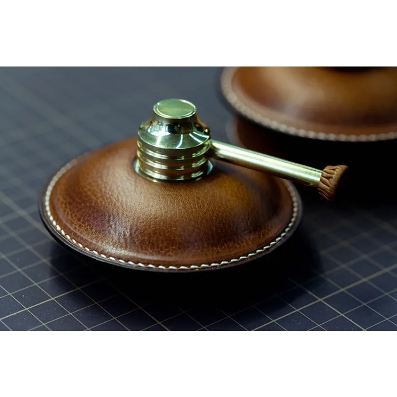 Adjustable 304 Stainless Steel Alcohol Lamp 130ML Capacity American Retro Alcohol Lamp Leather Craft Tool