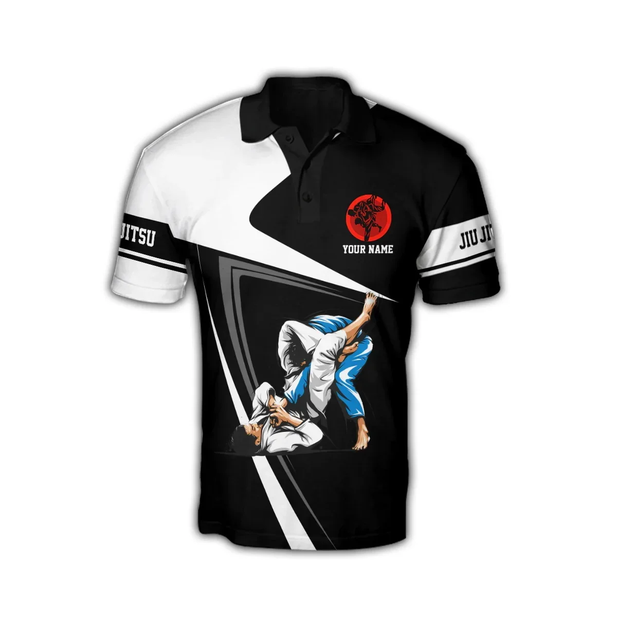 Customized Name Jiu Jitsu 3D All Over Printed Fashion Polo Shirt Men Short Sleeve Summer T-shirt Gift For Jiu Jitsu player POP08 view 2