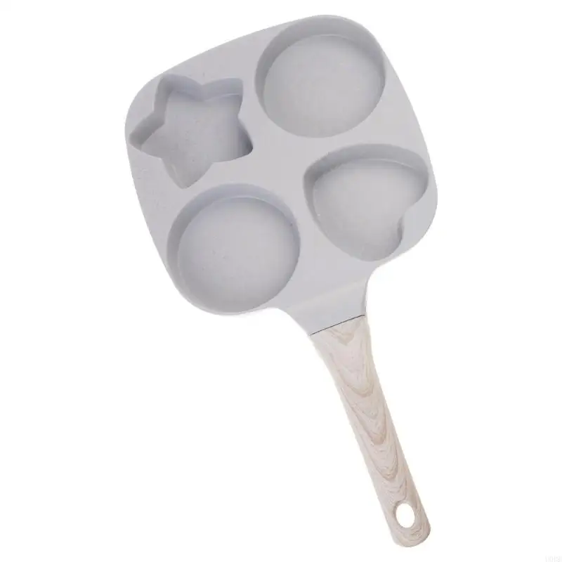 Nonstick Eggs Skillets Multi Compartment Frying Pan with Long Handle Convenient Kitchen Breakfast Cookware