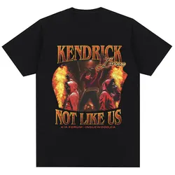 Kendrick Lamar Not Like Us T-shirt Fashion Men Women Harajuku Vintage Style Tshirt Cotton Oversized Hip Hop T Shirts Streetwear