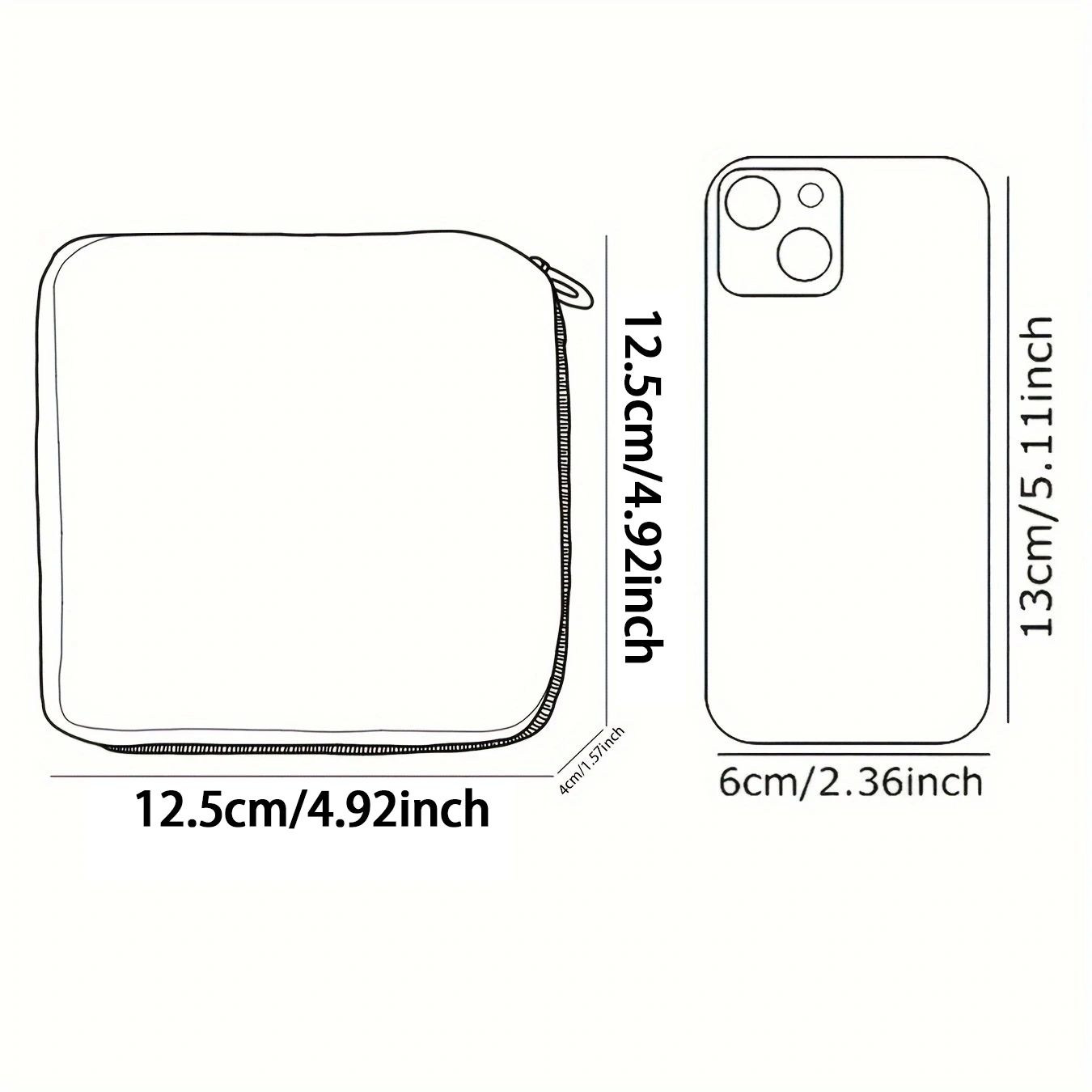 Saco de armazenamento de guardanapo sanitário impresso de desenho animado, saco de tecido leve feminino, saco de tecido sanitário