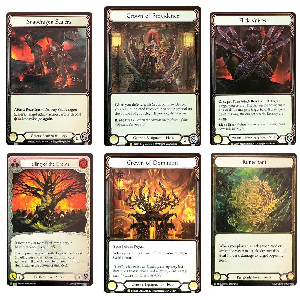 Cartes proxy sans feuille de chair et de sang, cartes de bricolage FAB TCG, cartes de Collection de jeu, ceinture sauvage, couronne de Dominon, échographie de la couronne