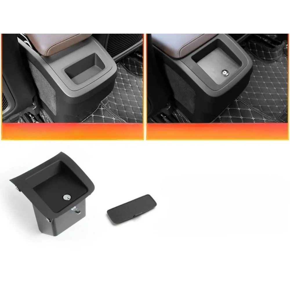 For Volvo XC60 V60 S60 Armrest Fish Tank Rubber Pad Central Storage Box Assembly Rear Groove