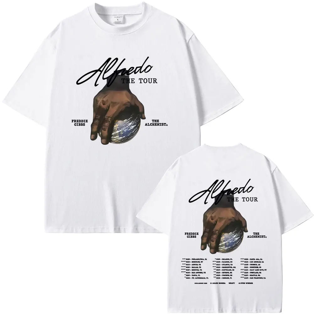 Rapper Freddie Gibbs and The Alchemist Alfredo The Tour 2025 T-shirt Men Women Hip Hop Fashion Pop Music T Shirts Short Sleeve