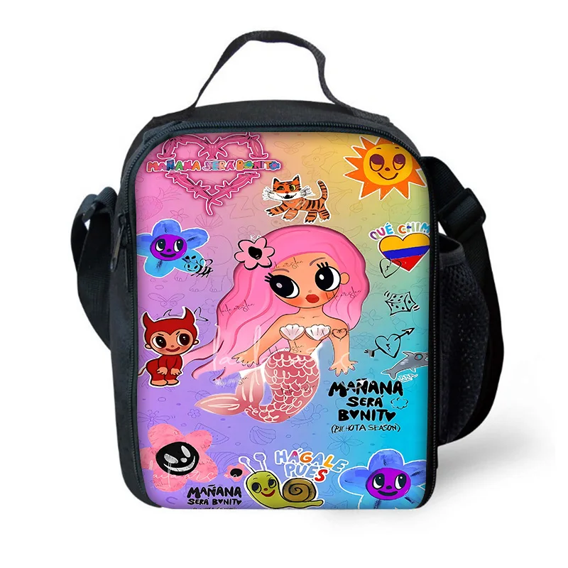 Karol G Manana Sera Bonito Child Insulated Large Capacity Bag Boy Girl Student Outdoor Picnic Resuable Thermal Cooler Lunch Box