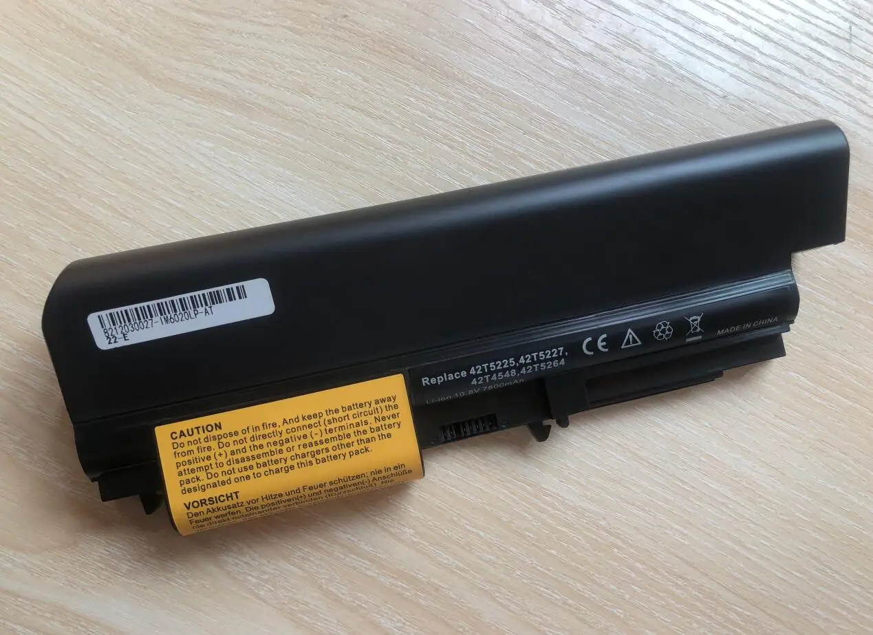 SeagullStar 6600mAh 9 Cells laptop Battery For Lenovo ThinkPad R400 T400 R61 T61 R61p T61u Laptop Battery 42T5264 42T5265