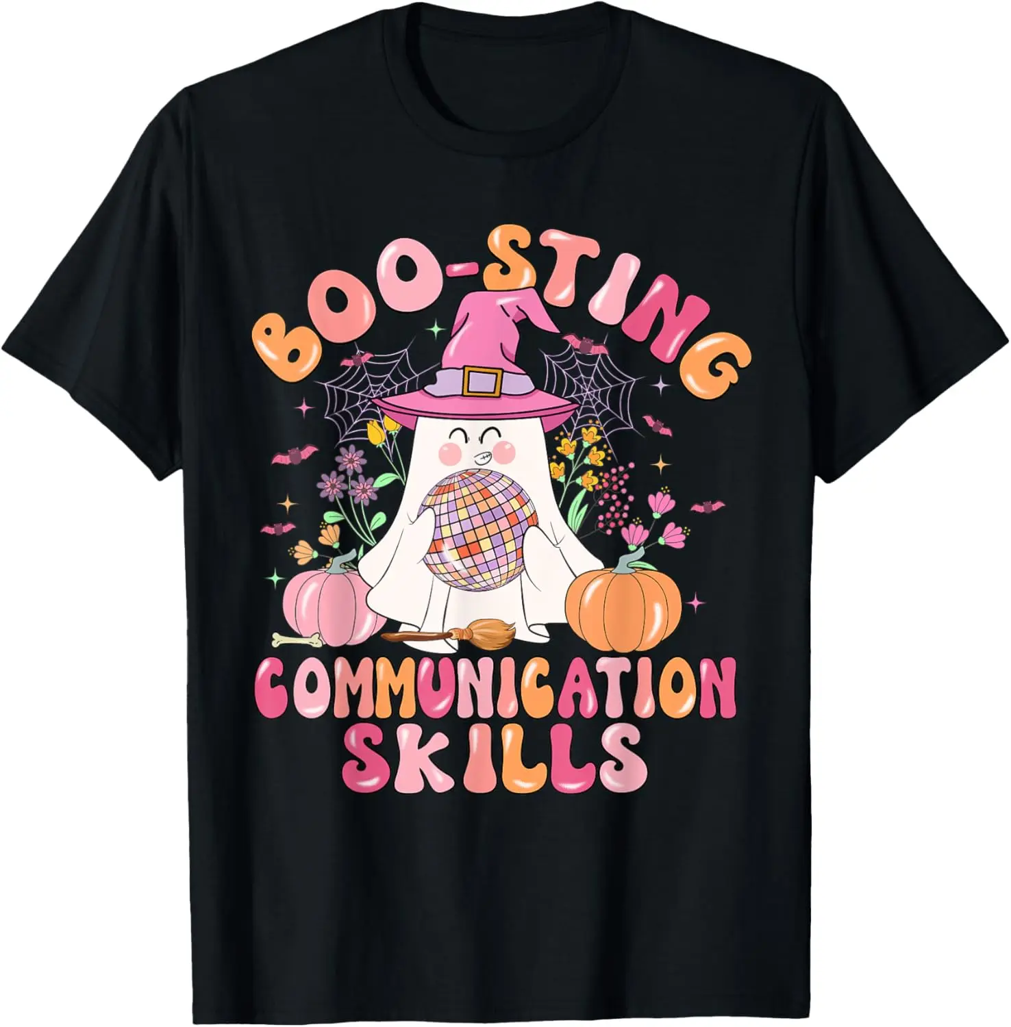 

Boo-sting Communication Skills Spooky Speech Therapist T-Shirt