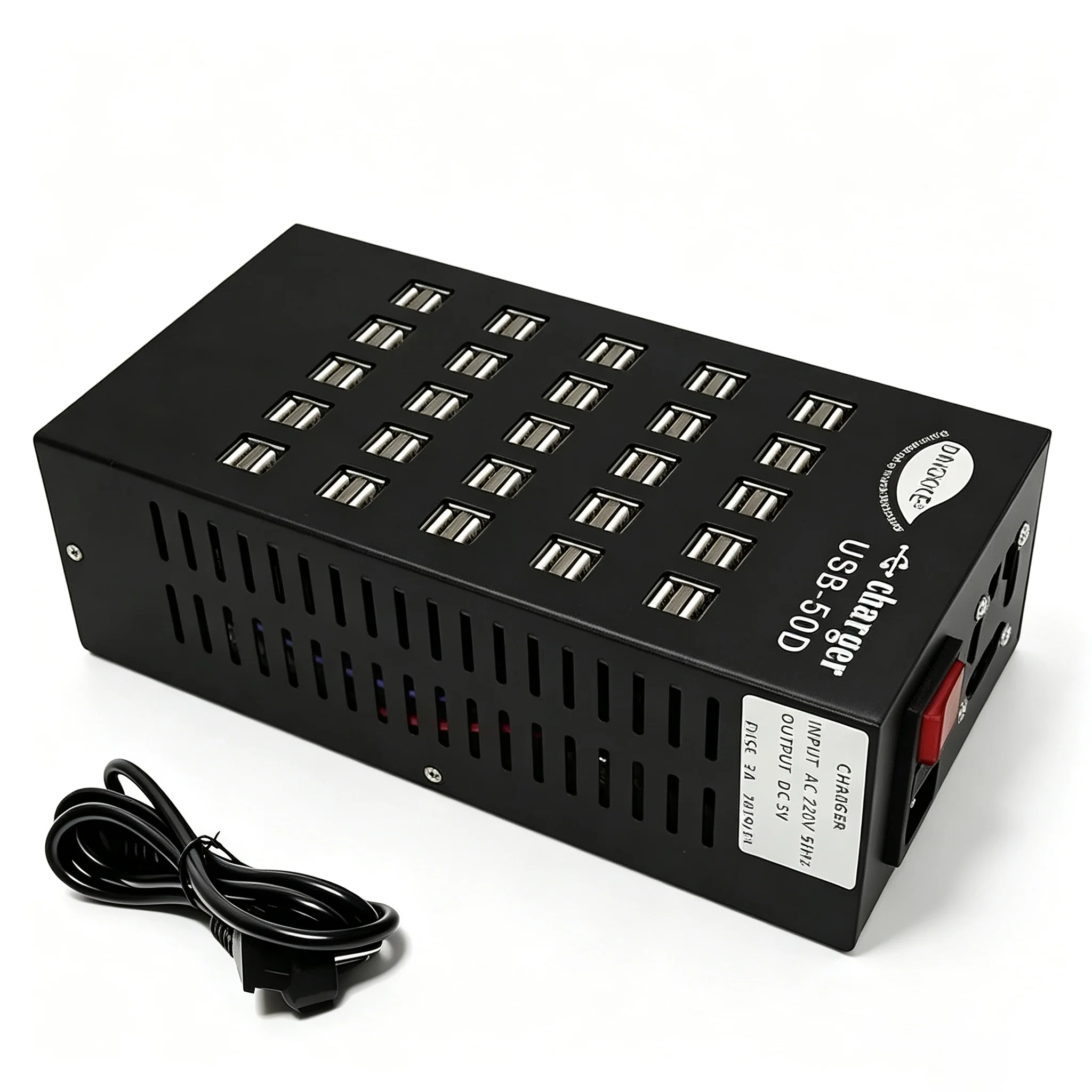 50 Dual USB Ports Charger Station 100V-240V 5V/70A US/JP Plug Wall Desktop Charge For Multiple Devices iPhone Android  충전기