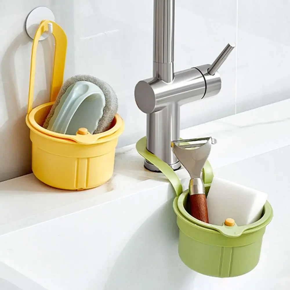 Creative Sink Hanging Strainer Basket Openable Bottom Cover Quickly Drain Fruit Clean Filter Rack Multifunctional Detachable