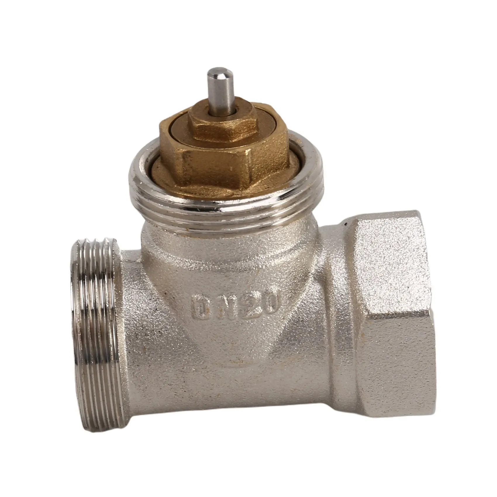CQMF-4Pcs 3/4Inch Brass Thermostatic Radiator Valve Straight Type DN20 Automatic Temperature Control Valve Floor Heating