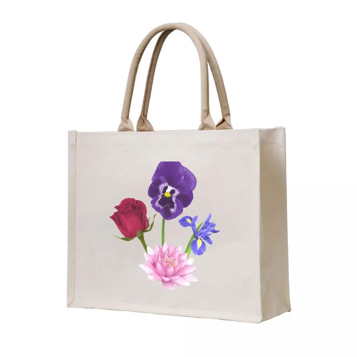 

Roses/Lotus/Violet/Iris Tote Bag Eco bag tote bag canvas female