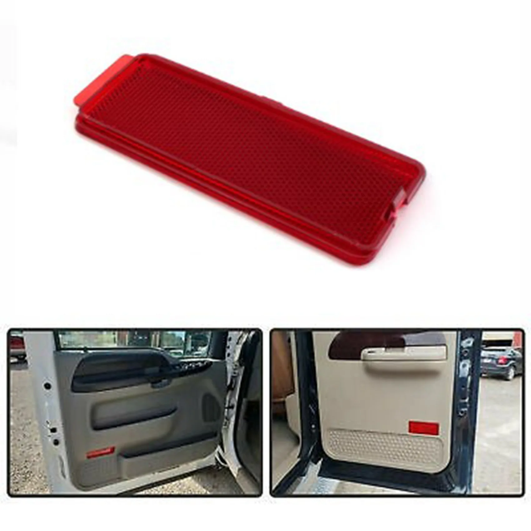 Red Interior Front or Rear Door Panel Warning Light Cover Reflector for ford 1999-2007 F250 Super Duty F81Z2523820AA